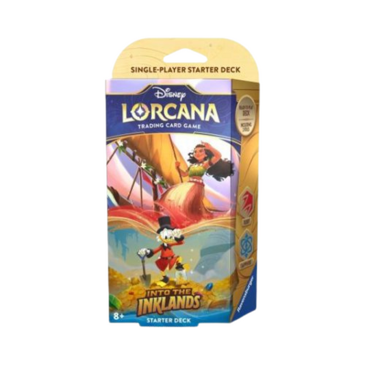 Pre-Order Starter Deck Ruby/Sapphire – Moana & Zio Paperone – Into the Inklands – Lorcana TCG Disney (ENG)