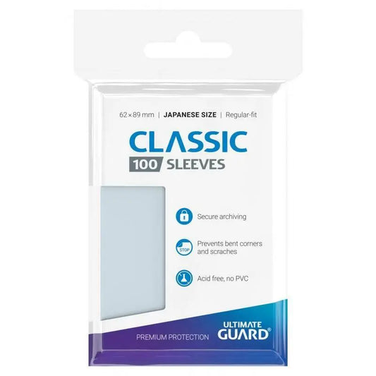 Ultimate Guard Classic Soft Sleeves Transparent - Japanese Size (100 pezzi)